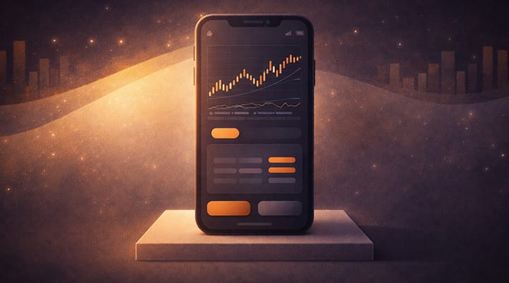 Interfaz móvil y web de trading